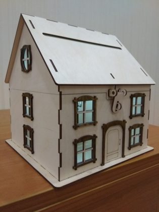 دانلود برش لیزری مدل خانه چوبی