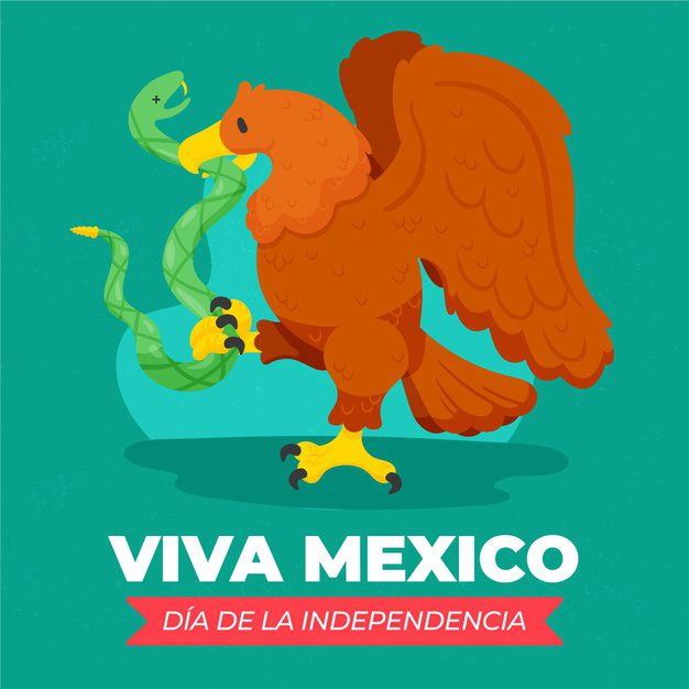 وکتور آماده نماد استقلال مکزیک جنگ عقاب و مار