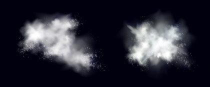 طرح لایه باز وکتور پودر برف انفجار سفید دانه های برف یخ ابرها