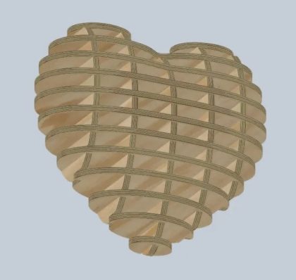 فایل سی ان سی شلف مدل قلب سه بعدی