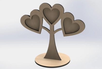 فایل سی ان سی فریم عکس مدل درخت قلب