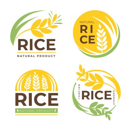 وکتور لوگو دانه برنج