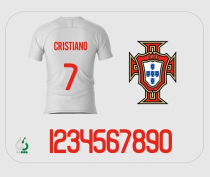 Portugal-2010 دانلود فونت شماره پیراهن تیم ملی پرتغال 2010