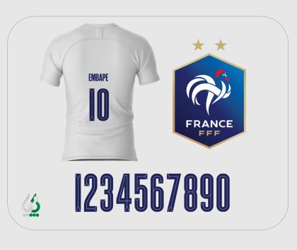 دانلود فونت ورزشی تیم فرانسه فصل ۲۰۲۶ شماره لباس دوم دانلود فونت ورزشی تیم فرانسه فصل ۲۰۲۶ شماره لباس دوم